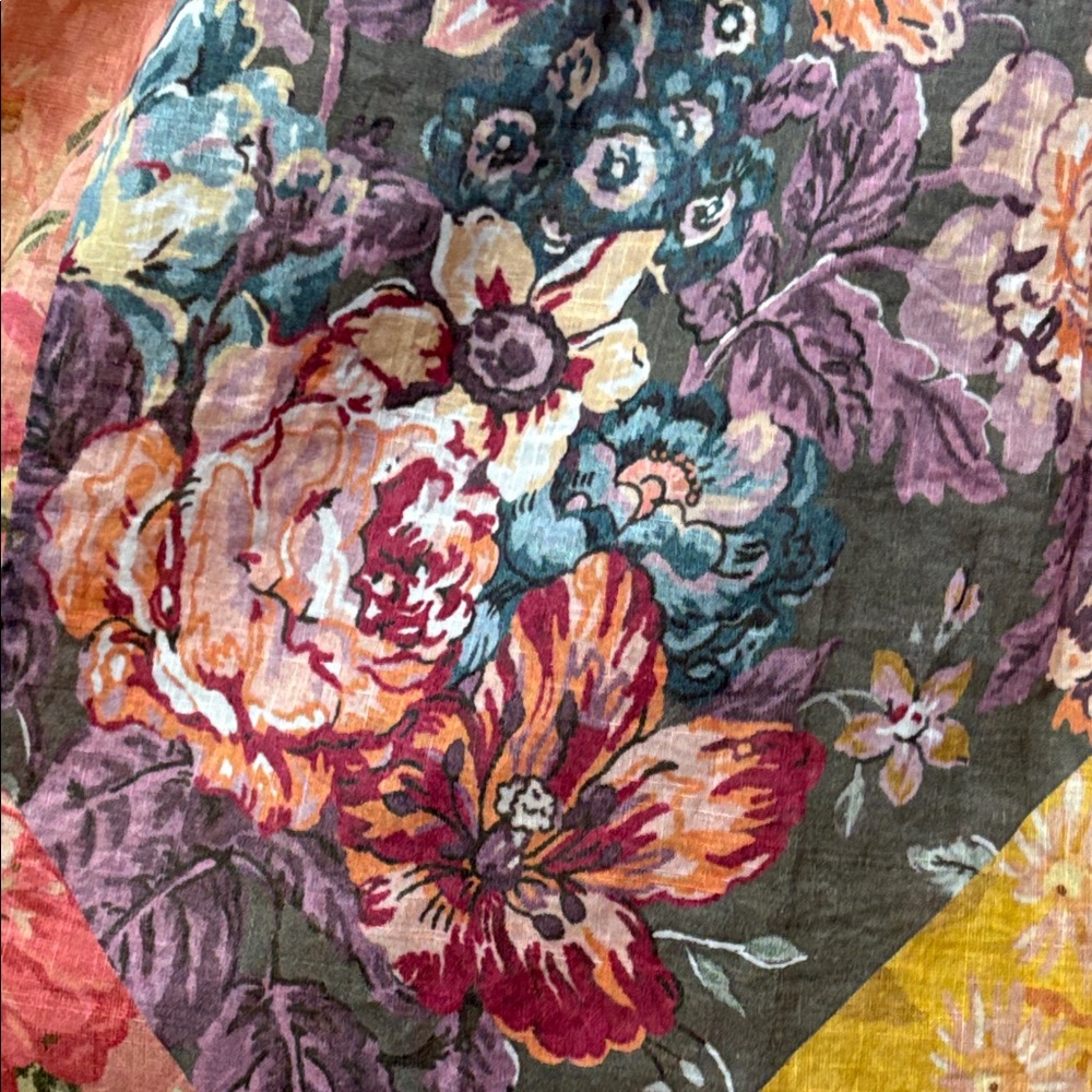 Zimmermann Multicolor Patchwork Style Floral A-Li… - image 4